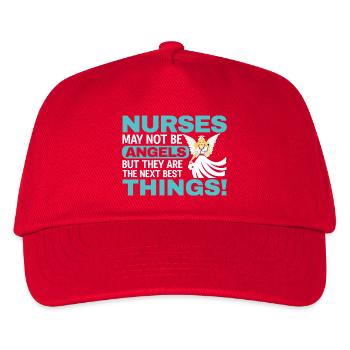 Krankenschwester - Kinder Basecap - Rot - Vorne