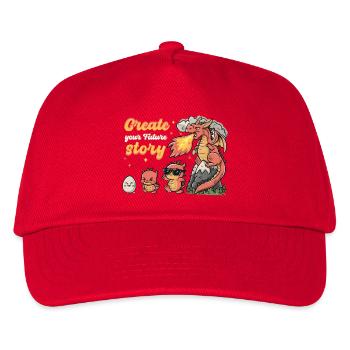 Create Your Future Story Child School Motivation - Kids’ Baseball Cap - red - Front
