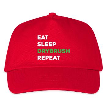 Eat Sleep Drybrush Repeat - Scale Model Builder - Kids’ Baseball Cap - red - Front