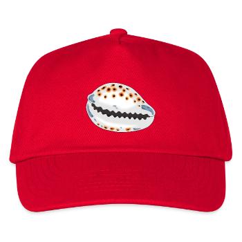 Muschel mit Punkten - Kinder Basecap - Rot - Vorne