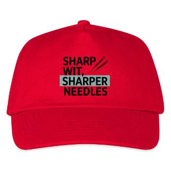 Sharp Wit Sharper Needles Acupuncturist Profession - Kids’ Baseball Cap - red - Front