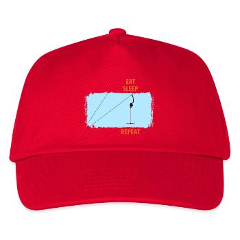 Ankerlift | Eat Sleep Lift Repeat | Skiing - Kids’ Baseball Cap - red - Front