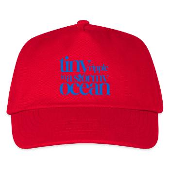 Tiny ripple in a stormy ocean - Kids’ Baseball Cap - red - Front