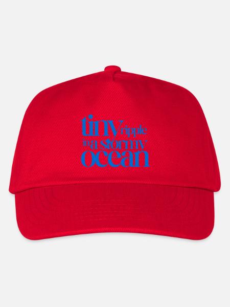 Tiny ripple in a stormy ocean - Kids’ Baseball Cap - red