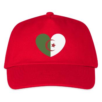 Algeria heart flag - Kids’ Baseball Cap - red - Front