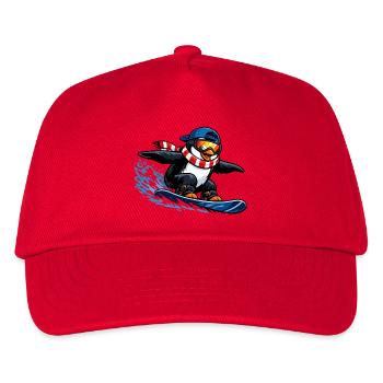 Sports d’hiver Penguin Boarder - Casquette de baseball Enfant - rouge - Devant