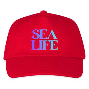 Meeresleben Gradient Schriftdesign - Kinder Basecap - Rot - Vorne