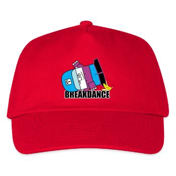 Bananen-Breakdance-Bot - Kinder Basecap - Rot - Vorne