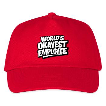 World's okayest employee - Kids’ Baseball Cap - red - Front