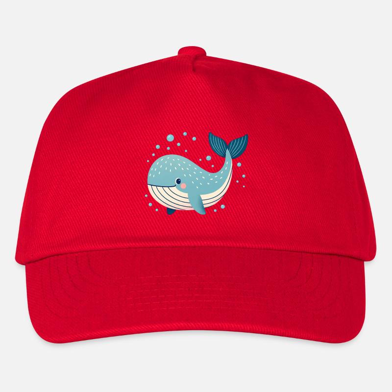 Baleine bleue avec bulles - Casquette de baseball Enfant - rouge