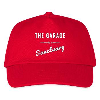 The Garage ist ein persönliches Sanctuary – Spruch - Kinder Basecap - Rot - Vorne
