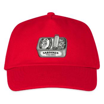 Sardines avec étiquette de tôle vintage au citron - Casquette de baseball Enfant - rouge - Devant