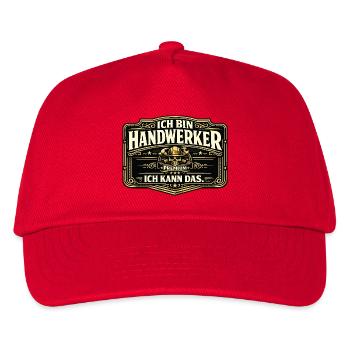 Ich bin Handwerker Premium - Kinder Basecap - Rot - Vorne