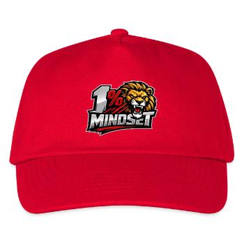 1% Mindset Lion Logo - Kids’ Baseball Cap - red - Front