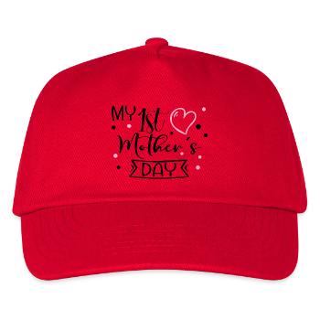 Erstes Muttertagsbaby - Kinder Basecap - Rot - Vorne