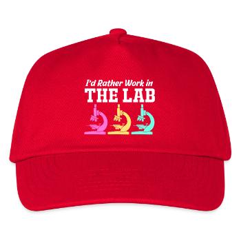 Laboratoire Biologie Chimie Microscope Laboratoire - Casquette de baseball Enfant - rouge - Devant
