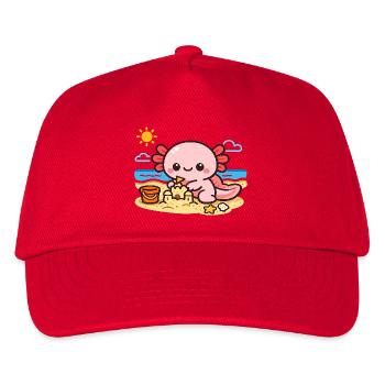 Un poulpe de plage de Kawaii construit un bac à sable - Casquette de baseball Enfant - rouge - Devant
