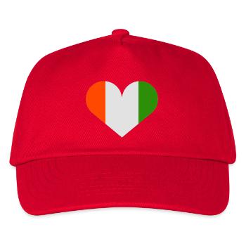 Drapeau irlandais en forme de cœur - Casquette de baseball Enfant - rouge - Devant