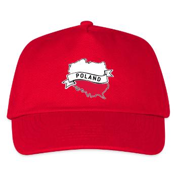 polen flagge mit landumriss  - Kinder Basecap - Rot - Vorne