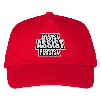 Résistez Assistez Persister Activisme Logo de motivation - Casquette de baseball Enfant - rouge - Devant