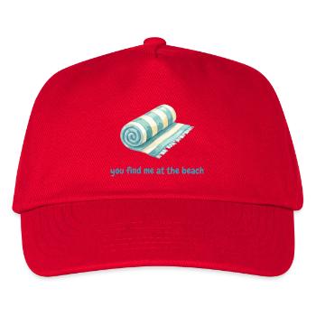 You find me at the beach - Kids’ Baseball Cap - red - Front
