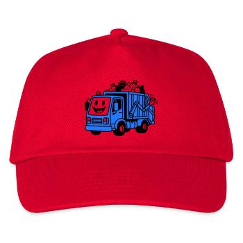 Garbage truck children - Kids’ Baseball Cap - red - Front