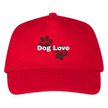 Dog Love – Paws Pair - Kids’ Baseball Cap - red - Front