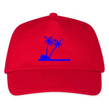Palmen - Kinder Basecap - Rot - Vorne