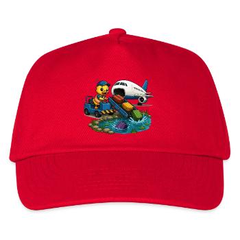 Duck on the tarmac suitcase adventure - Kids’ Baseball Cap - red - Front