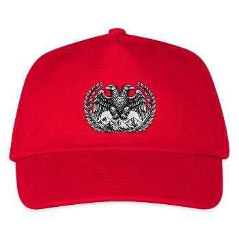Albanien Shirt Flagge Adler Urlaub Balkan Geschenk - Kinder Basecap - Rot - Vorne