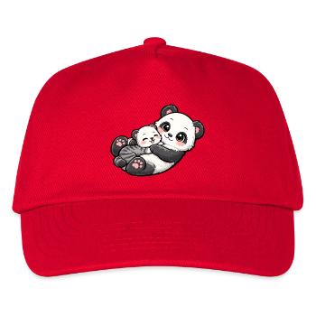 Maman panda se blottit contre son doux petit - Casquette de baseball Enfant - rouge - Devant