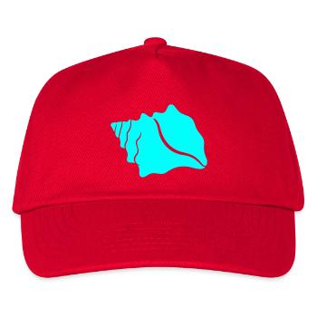 Rangée de coquillages bleu turquoise - Casquette de baseball Enfant - rouge - Devant