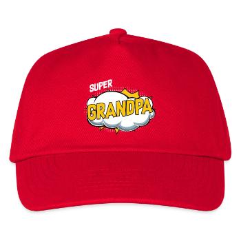 Super Grandpa Comic Motif - Kids’ Baseball Cap - red - Front