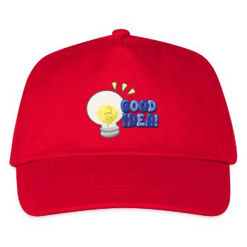Good Idea Light Bulb Comic - Kids’ Baseball Cap - red - Front