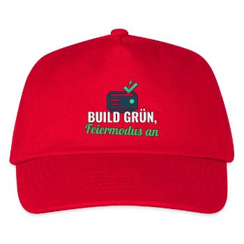Release‑Shirt für Devs – Build grün, Feier an - Kinder Basecap - Rot - Vorne