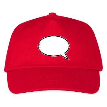 Sprechblase weiss used - Kinder Basecap - Rot - Vorne