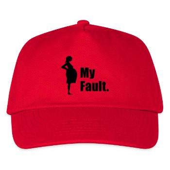 Pregnant - My Fault. - Kids’ Baseball Cap - red - Front