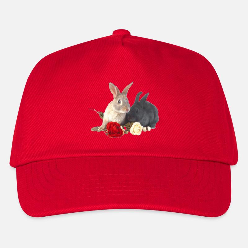 Ostern Häschen mit roses16 - Kinder Basecap - Rot
