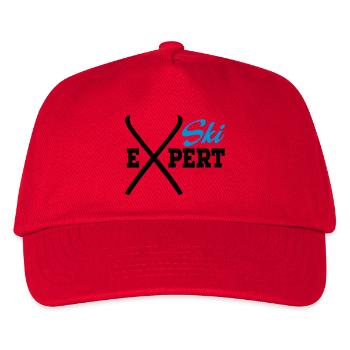 Ski - Kinder Basecap - Rot - Vorne