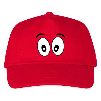 Augen - Kinder Basecap - Rot - Vorne