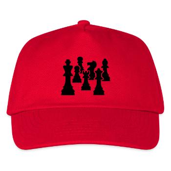 Schach - Kinder Basecap - Rot - Vorne