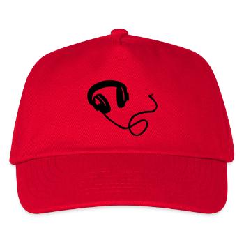 Headphones - Kids’ Baseball Cap - red - Front