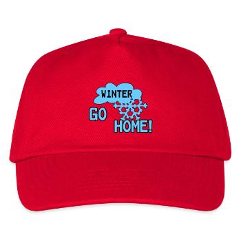 Winter Schnee lustig Spruch Geschenk - Kinder Basecap - Rot - Vorne