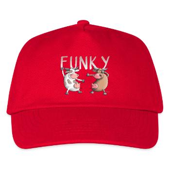 Funky, Crazy, Fun - Kinder Basecap - Rot - Vorne
