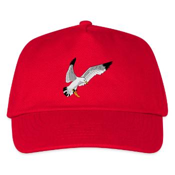 Stylish seabird silhouette of a seagull - Kids’ Baseball Cap - red - Front