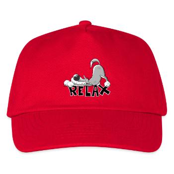 Relax Wolf - Kids’ Baseball Cap - red - Front