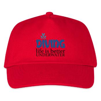 Sayings for divers - Kids’ Baseball Cap - red - Front
