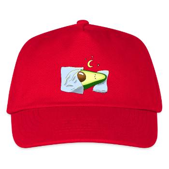 Avocado sleep shirt pajama gift for sleeping - Kids’ Baseball Cap - red - Front