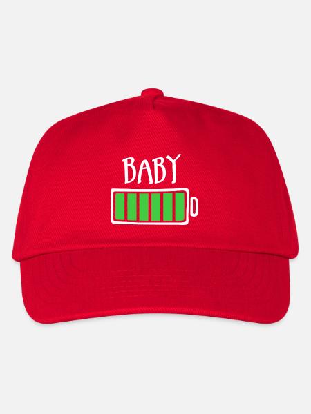 Aus Batterien - Baby (dunkel) - Kinder Basecap - Rot