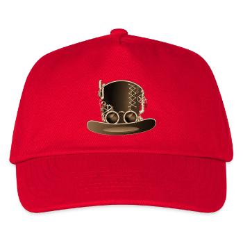 Steampunk cylinder in antique look with gears - Kids’ Baseball Cap - red - Front